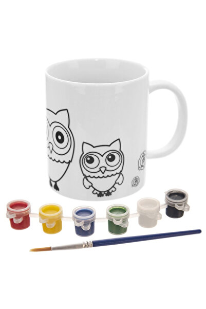 Other 330ml porcelain mug with owl painting
