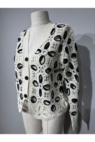 SÜZENE BUTİK TIĞ İŞİ SÜZENE 2 RENKLİ HIRKA