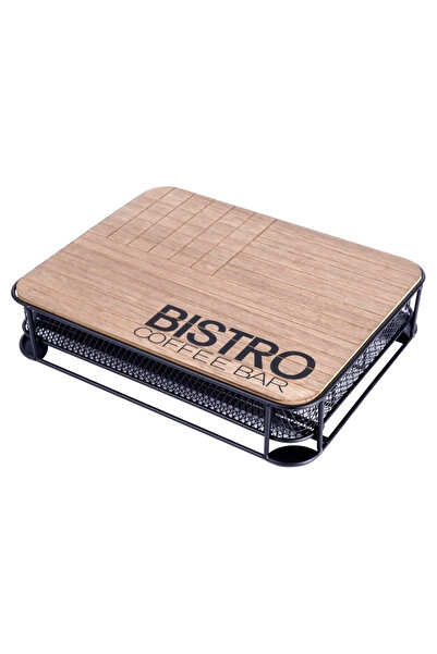 Other Coffee capsule organizer, metal, black, BISTRO, 30.5x24x6.5 cm