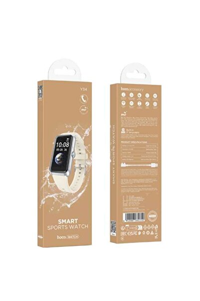 Hoco Y34 Smart Watch - Bluetooth Calling - Silver (IP67 Waterproof)