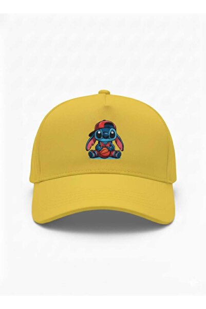patasarım Stich basketball baskılı çıt çıtlı şapka