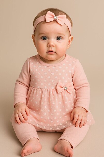 Oz Baby Baby Girl with Bandana Tulle Princess Set 3-Piece Cotton Tights Outfit Set