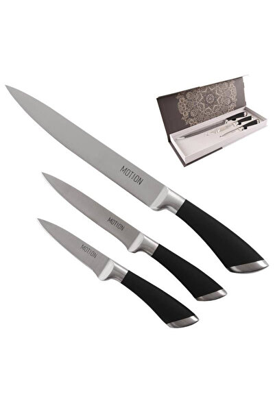 Other MOTION 3-piece steel kitchen knife set.
