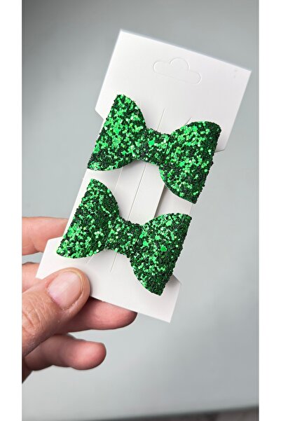 Toka Perisi مشبك فيونكة صغير من نوع بام جرين (5 سم مشبك معدني)