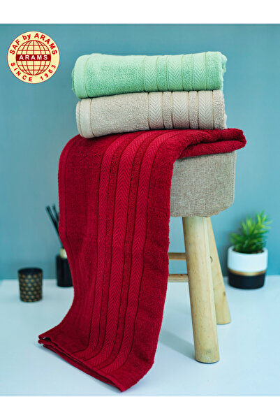 Saf By Arams Jumbo Bath Sheet (3 Pack, 90x180 cm),450 GSM 100% Cotton Highly Absorbent and Soft Towel.