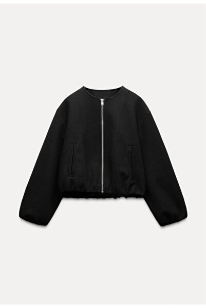 modapark.ist Women's Clothing Stamped Bomber Jacket