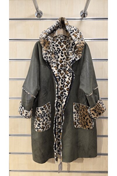 Park Moda Leopard Pattern Long Coat