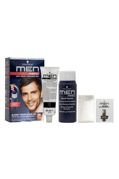 Schwarzkopf Men Perfect Culoare Gel Anti-Gri 70, Maro Închis