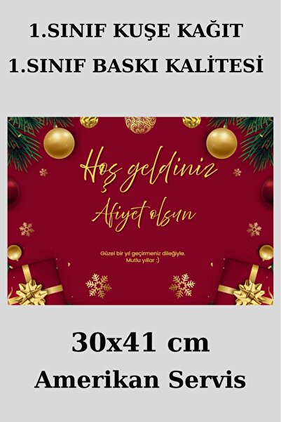 Deniz Karton 50 Adet Kuşe, Yılbaşı süsü, Amerikan Servis - sunum kağıdı - Yıl...