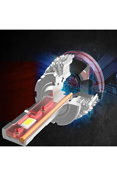 Ruan Set of 2 D2s X 20 Auto LED Bulbs 10000k 110W/Set Canbus 5600LM Red Housing