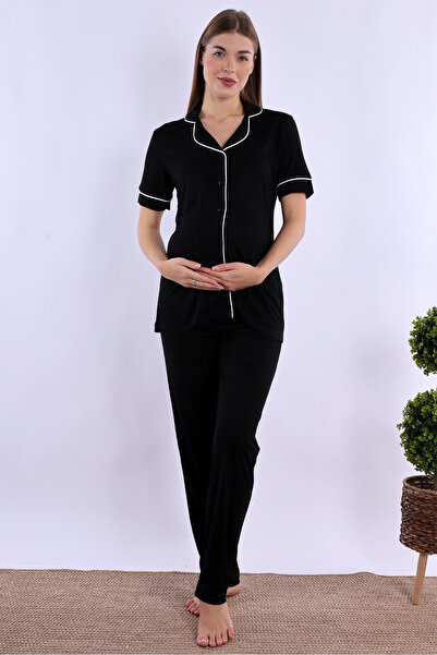ByLohusa Effortt Black Maternity Pajama Set