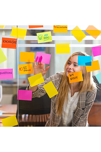 Çılgıntrend Electrostatic Adhesive Smart Note Paper 7X10 cm – 50 Sheets Practical Office Notepad