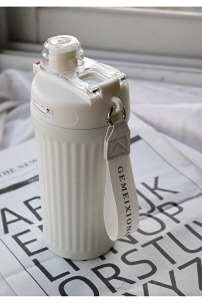 Generic 780ml Color Gradient Ribbed Thermal Water Cup or Flask with Foldable Handle HZ061