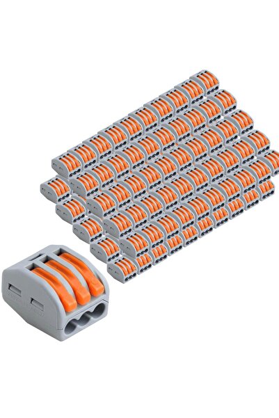Onuvio Set of 100 Quick connectors, terminals with lever for electrical insta...