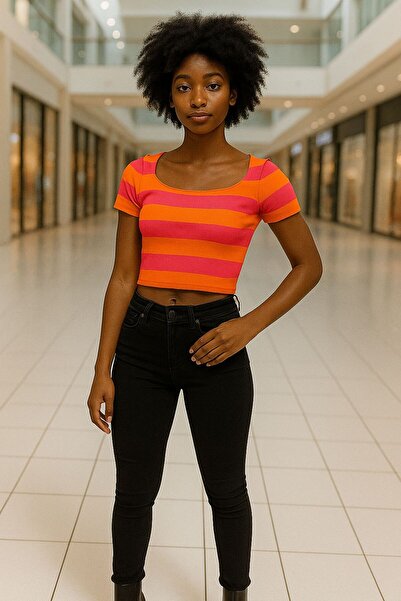 DEEP BEACH Crop Knit Sweater