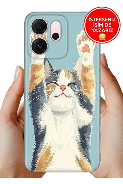 OPPO Reno 14F 5G Kılıf A Kalite Baskılı Art Silikon Eller Yukarı