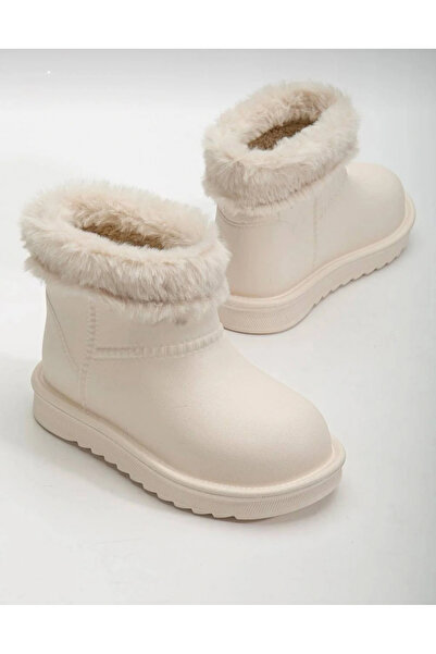 Kidmark Çocuk Modası Unisex Waterproof Cream Boots
