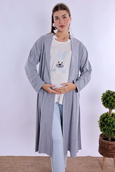 ByLohusa Σετ πιτζάμες εγκυμοσύνης Effortt με μπλε φόρεμα