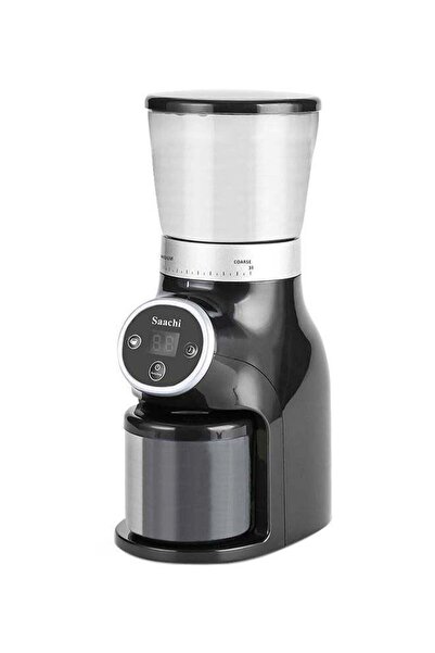 SAACHİ مطحنة قهوة مع 31 إعداد طحن، وضع توفير الطاقة، مضاد للرذاذ، 200 واط