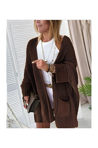 IŞILDA FASHION Cardigan de damă cu mâneci cu buzunar pliat