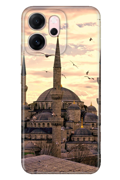 OPPO Reno 14F Kılıf Dekoratif Silikon Baskılı Kapak Camii