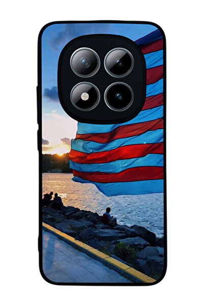 Aksel Kılıf متوافق مع هاتف Xiaomi Redmi Note 15 Pro مطبوع ، أسود غير لامع، سي...