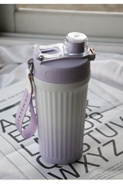 Generic 780ml Color Gradient Ribbed Thermal Water Cup or Flask with Foldable Handle HZ061