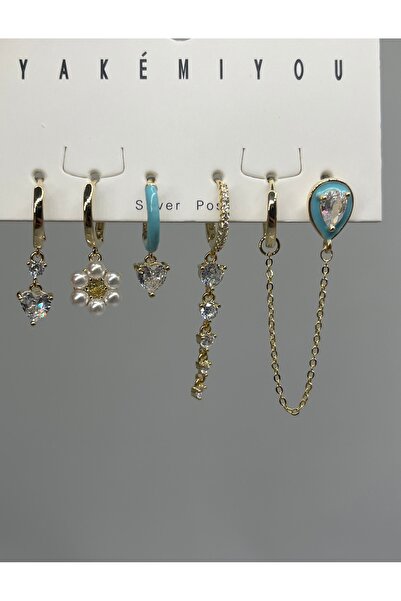 Yakemiyou 6 أقراط من الفولاذ