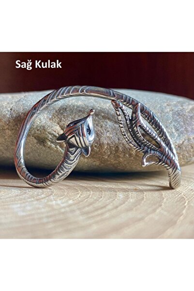 Viking Ear Cuff Özel Gotik Tasarım S+ Kalite 316L Paslanmaz Kararmaz Çelik