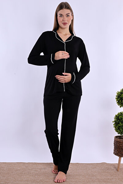 ByLohusa Effortt Black Maternity Pajama Set