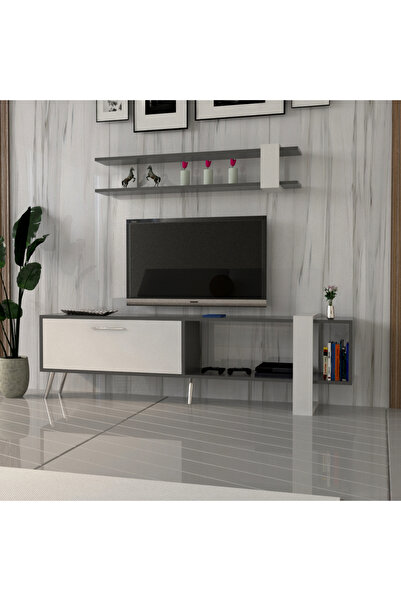 Stylish Home Stylish Home SHTV19 TV Table - White and Grey