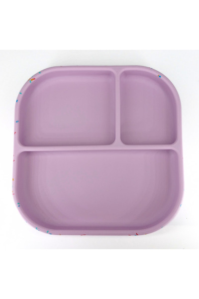Coccorito Farfurie patrata din silicon compartimentata, Coccorito, Lila