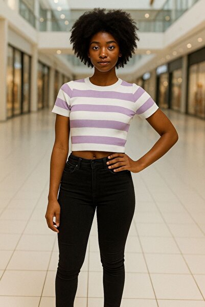 DEEP BEACH Crop Knit Sweater