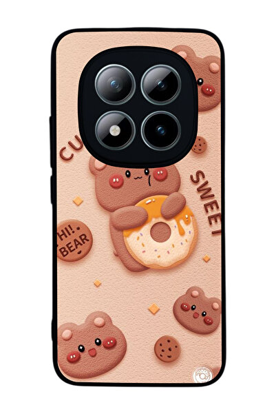 Aksel Kılıf متوافق مع هاتف Xiaomi Redmi Note 15 Pro Plus مطبوع ، أسود غير لام...