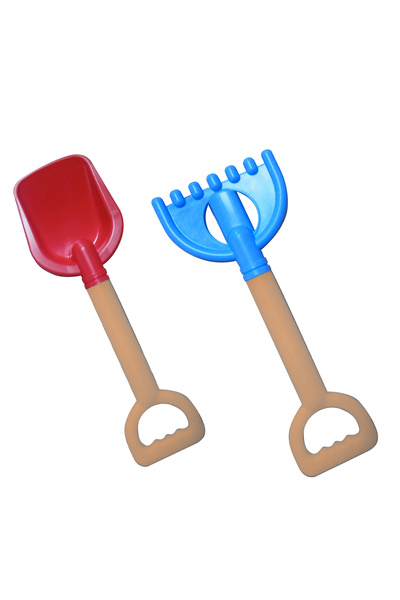 KingKids Wheelbarrow Green + Rake and Shovel Gift Set