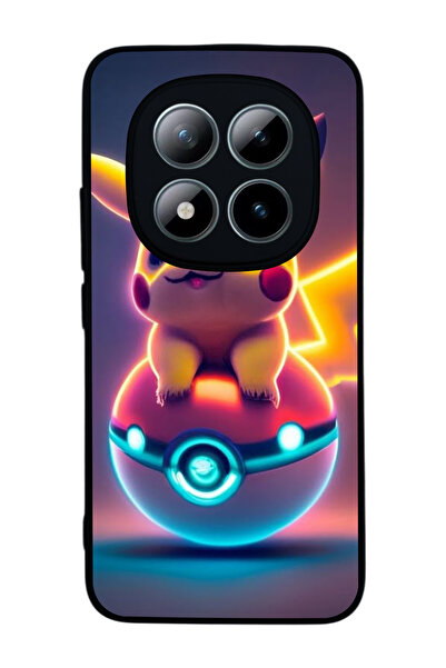 Aksel Kılıf متوافق مع هاتف Xiaomi Redmi Note 15 Pro Plus مطبوع ، أسود غير لام...