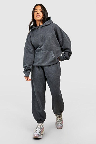 YAKAMEL Set de trening gros pentru femei, cu 3 fire, buzunar cangur, hanorac ...