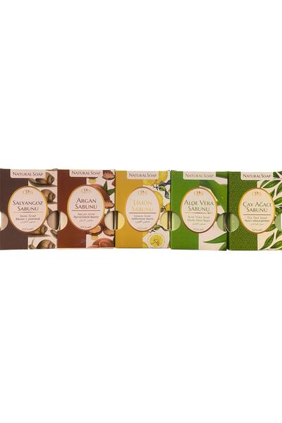 BİZİMAKTAR Oens 5'li Sabun Seti Salyangoz,Argan,Limon,Aloevera,Çay Ağacı
