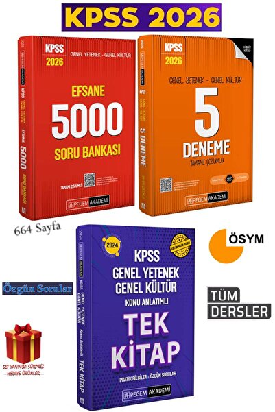 Pegem Akademi Yayıncılık 2026 Pegem GYGK 5000 Efsane Soru Bankası+GYGK Deneme...