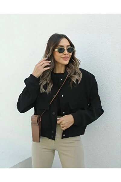 modapark.ist Women's Scuba Puff Fabric Seasonal Unlined Bomber Jacket