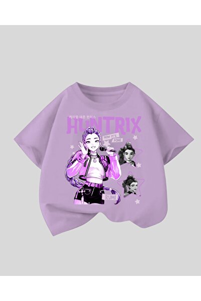 Touz Moda Kpop Demon Hunterix Kids Design Unisex Oversized T-Shirt