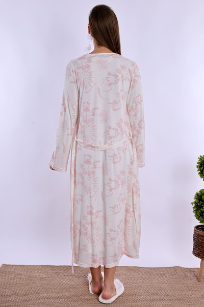 ByLohusa Effortt Powder/Ecru Maternity Nightgown Set with Dressing Gown