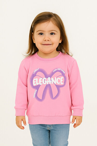 Atabay Kids سويت شيرت ATABAY 108-11-25 للفتيات ELEGANCE مطبوع – قماش قطني، قط...