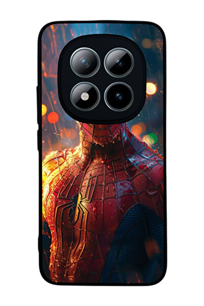 Aksel Kılıf متوافق مع هاتف Xiaomi Redmi Note 15 Pro Plus مطبوع ، أسود غير لام...