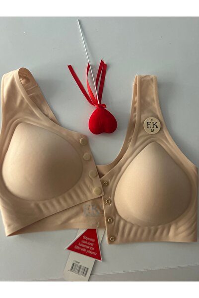 nuda luna Γυναικείο σουτιέν με κοπή με λέιζερ χωρίς εσώρουχο με κουμπιά μπροστά F.K
