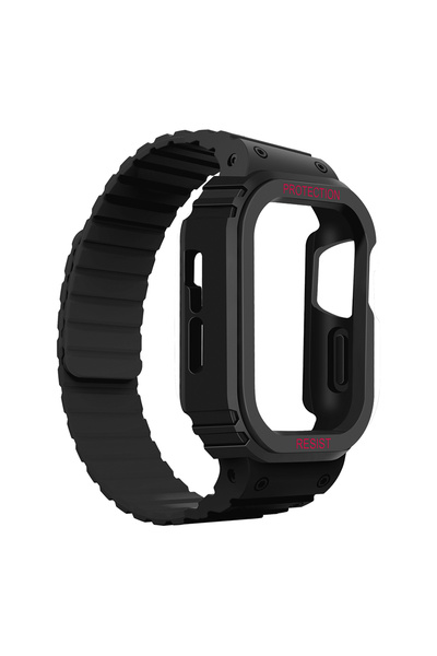 Lopard Apple Watch 38mm Kd-142 Silicone Band with Airbag Design Case Protector