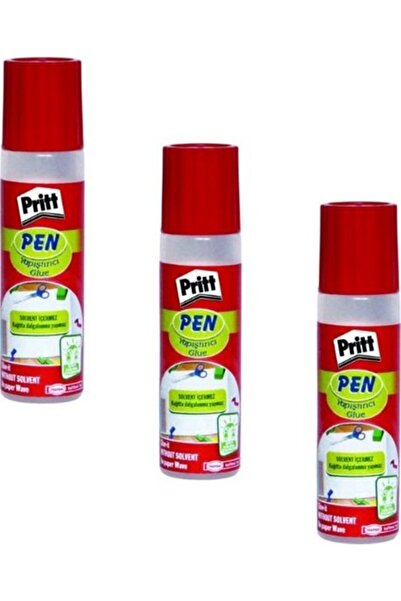 Pritt Sıvı Yapıştırıcı 40 ml 3 Adet Pen Glue Yapıştırıcı 3 Adet Glue Pen Süng...