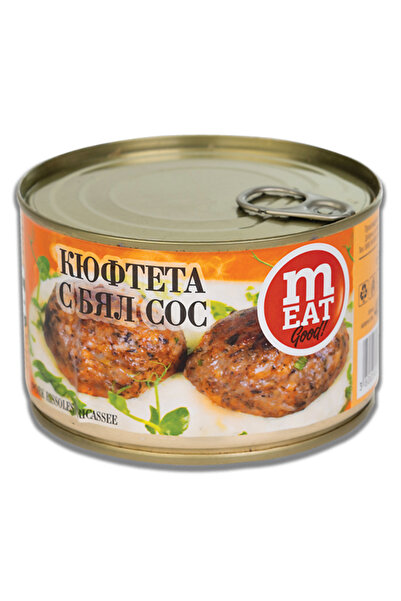 Maraida Chiftele în sos alb 410g – Carne de porc, legume și condimente