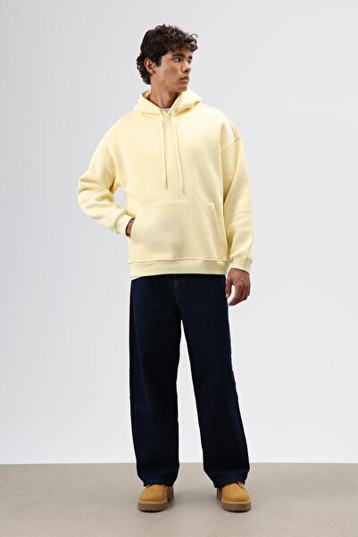 VAMOSCLO Basic oversized Washable Hoodie Κίτρινο