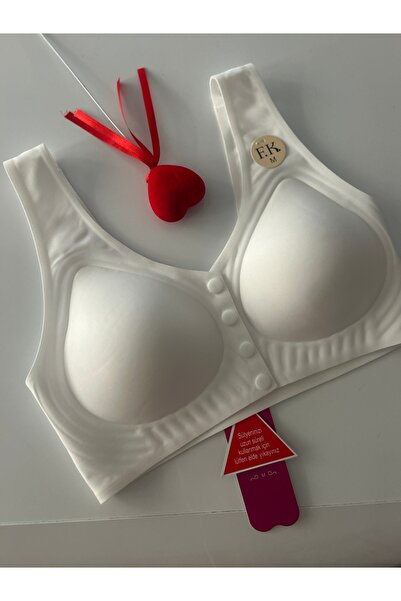 nuda luna Women's Bra Laser Cut Underwire-Free Front Button F.K